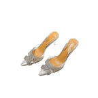Damen elegante Mules mit verzweigten Riemen R&B