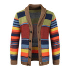 Damen Strickjacke mit buntem Muster R&B