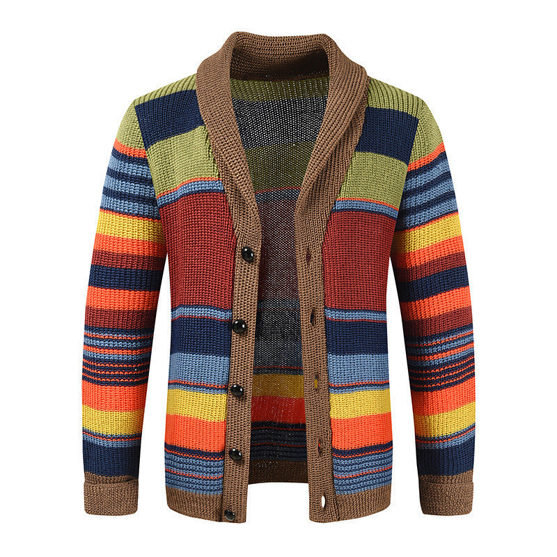 Damen Strickjacke mit buntem Muster R&B