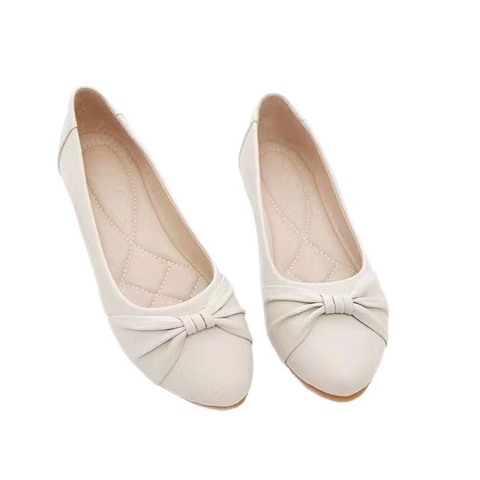 Damen Ballerinas mit modischem Knoten-Design und kuscheligem Innenfutter R&B
