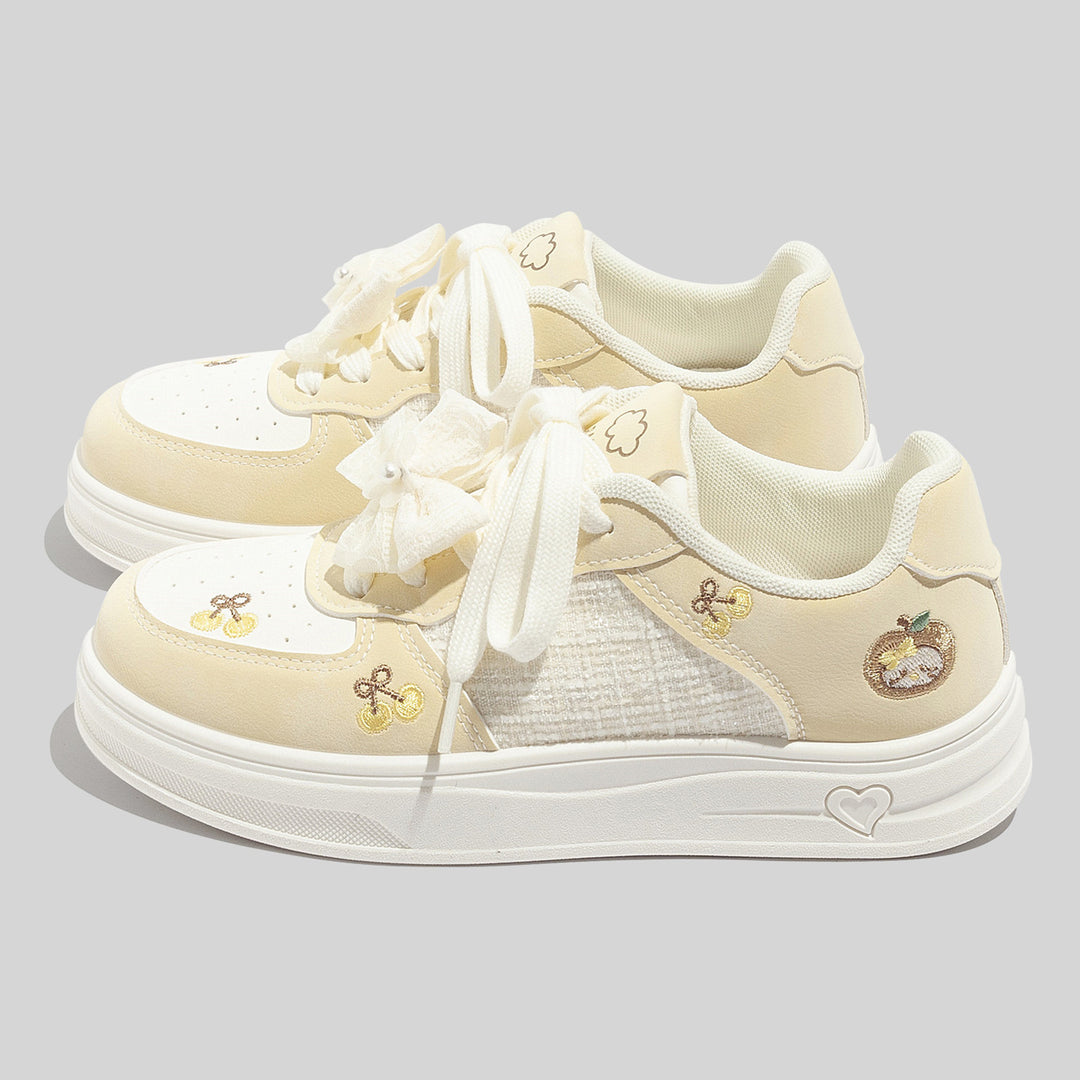 Damen Sneakers mit verspieltem Obstmotiv und atmungsaktiver Oberfläche R&B