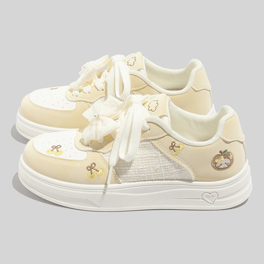 Damen Sneakers mit verspieltem Obstmotiv und atmungsaktiver Oberfläche R&B