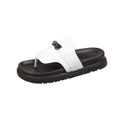 Damen Coole Zehentrenner-Sandalen mit modischem Riemen und ergonomischem Fußbett R&B