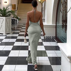 Damen Elegantes Wickelkleid mit tiefer V-Ausschnitt und raffiniertem Gürtel R&B