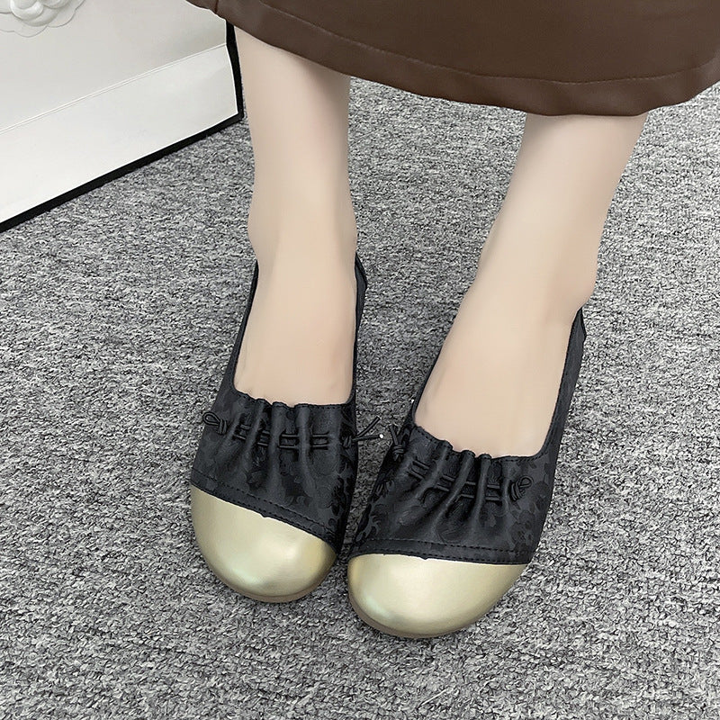 Damen elegante Ballerinas mit modischer Schleifenverzierung R&B
