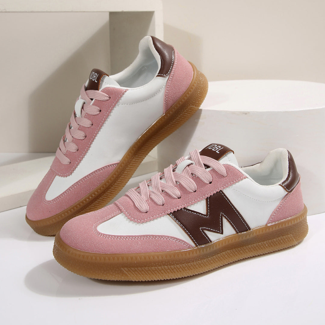 Damen Sneakers mit modischer Suede-Oberfläche und rutschfester Gummisohle R&B