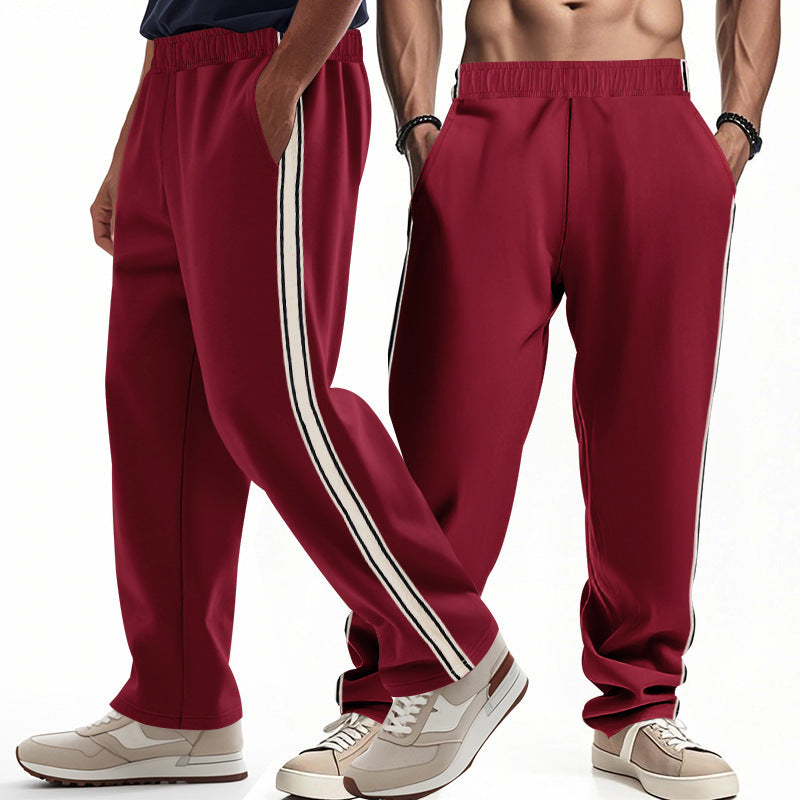 Herren Freizeit-Jogginghose mit seitlichen Streifen und elastischem Bund R&B