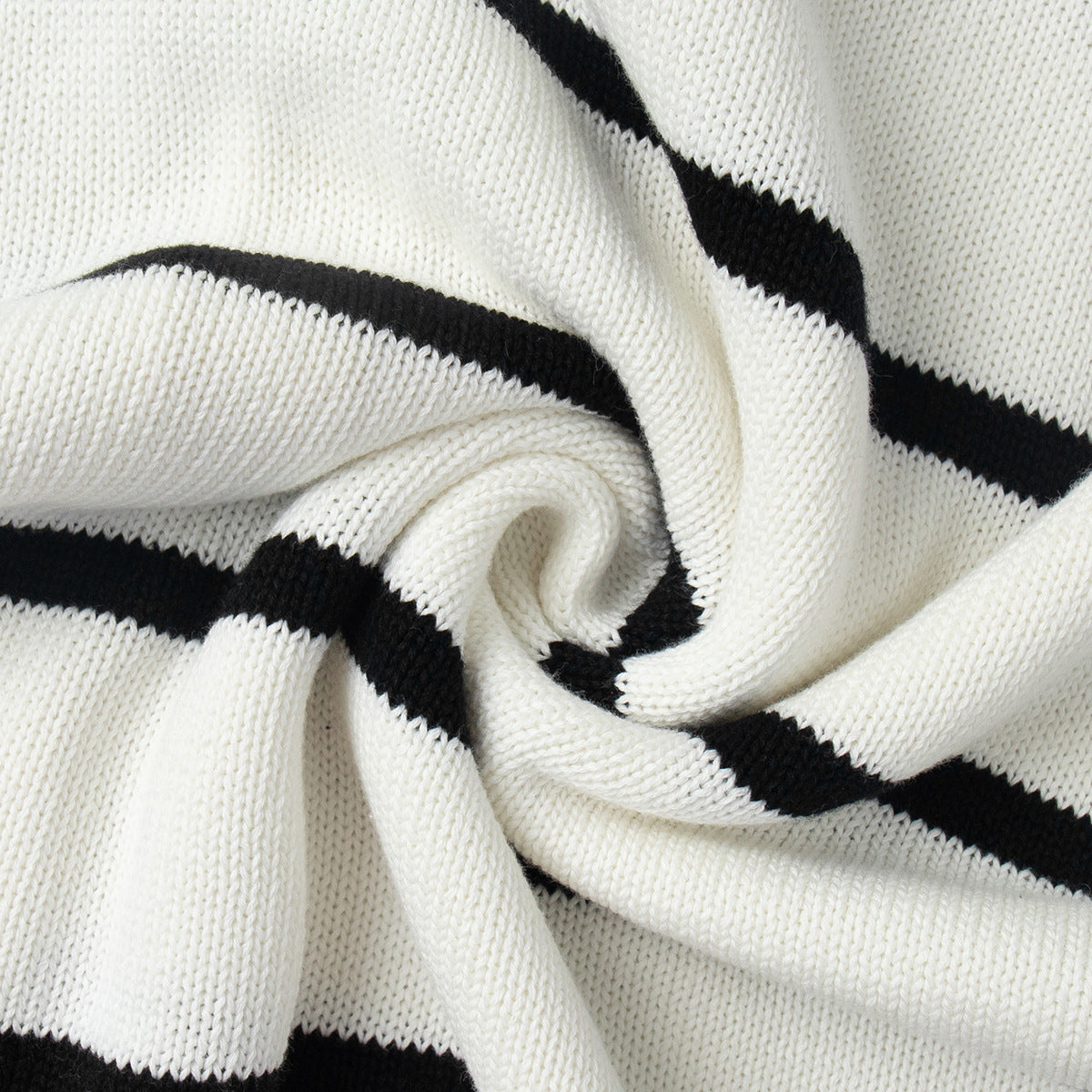 Damen Strickcardigan mit V-Ausschnitt und groben Streifen R&B