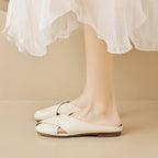 Damen elegante Clogs mit modischem Kreuzband-Design