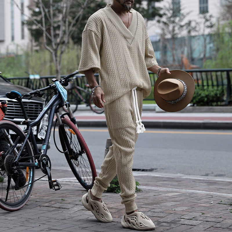 Herren lässiges Freizeit-Set mit oversized Pullover und bequemen Jogginghosen R&B