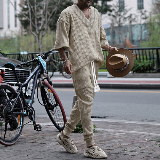 Herren lässiges Freizeit-Set mit oversized Pullover und bequemen Jogginghosen R&B