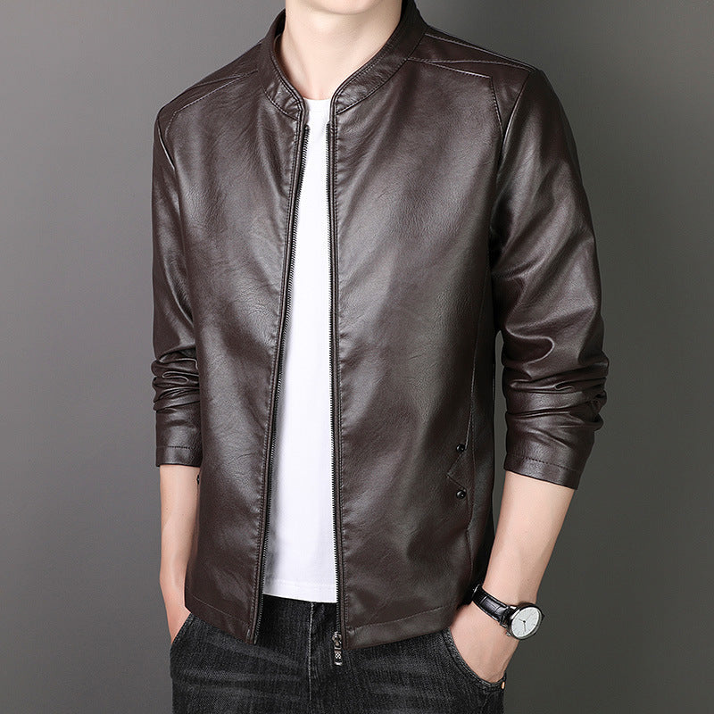 Herren Kunstlederjacke modern geschnitten