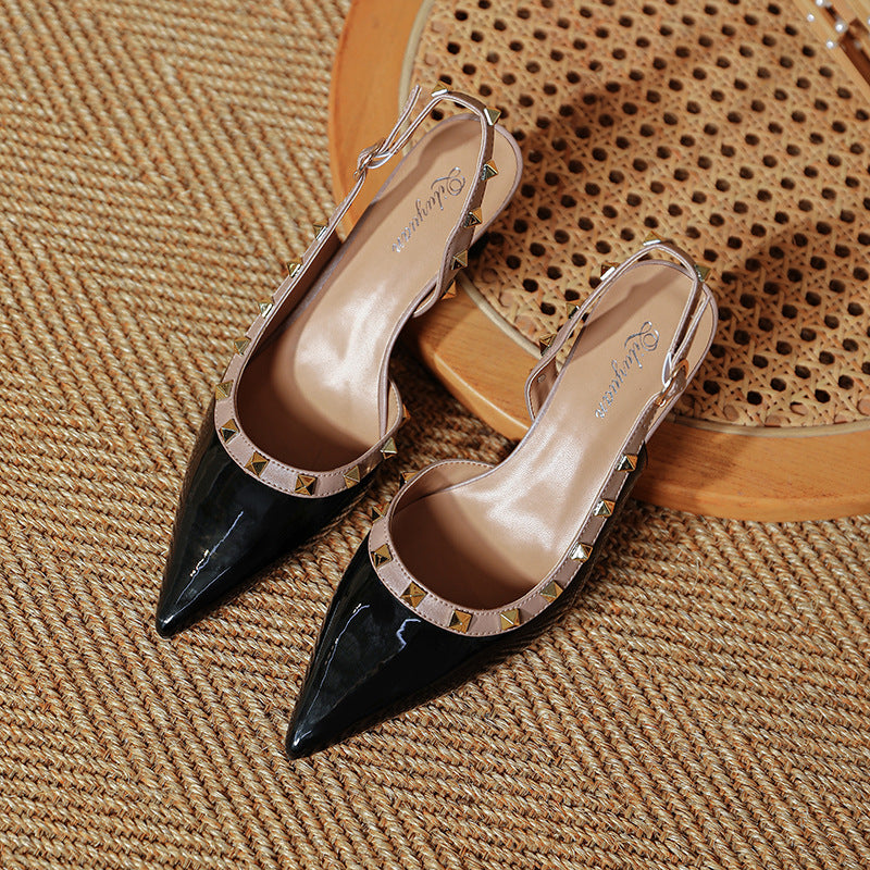 Damen Slingback-Pumps mit eleganten Strukturdetails