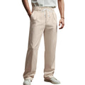 Herren entspannte Freizeithose mit verstellbarem Kordelzug und modernen Karodetails R&B