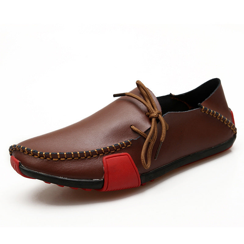 Damen Elegante Mokassins aus feinem Leder mit kontrastrierenden Details R&B