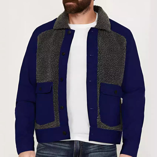 Herren lässige Fleece-Jacke R&B