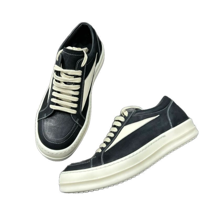 Damen modische Sneakers mit hochwertiger Leder-Oberfläche und dämpfender Sohle R&B