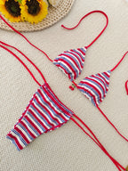 Damen Triangel-Bikini mit niedlichen Rüschendetails R&B