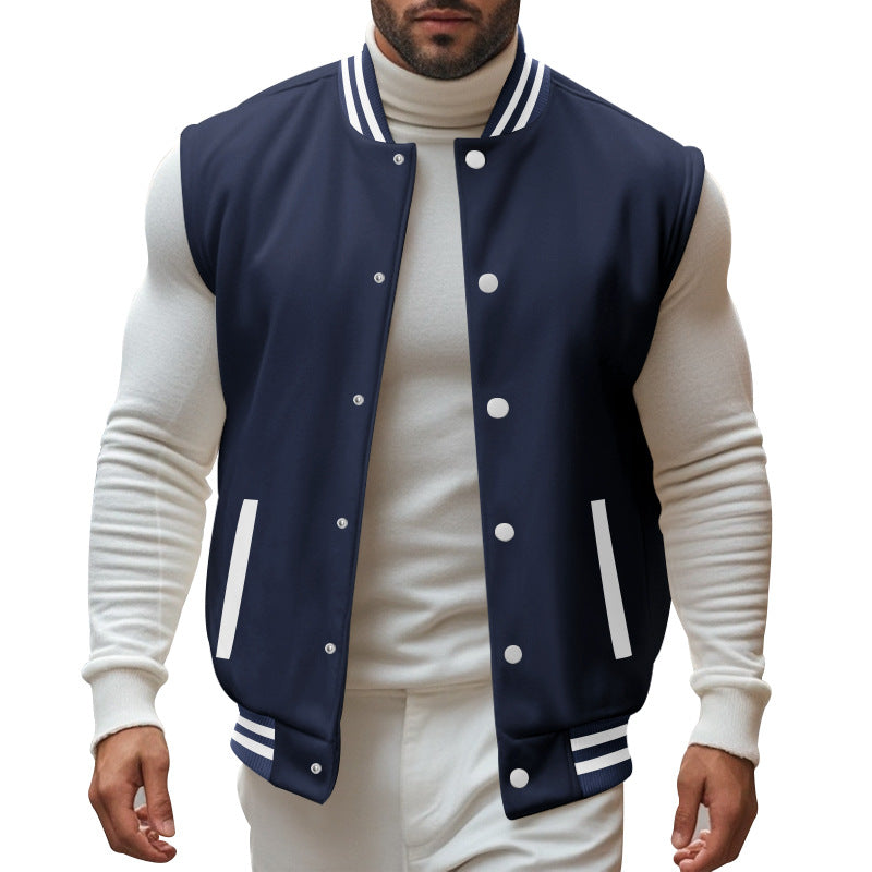 Herren trendige Collegejacke mit sportlichem Schnitt R&B