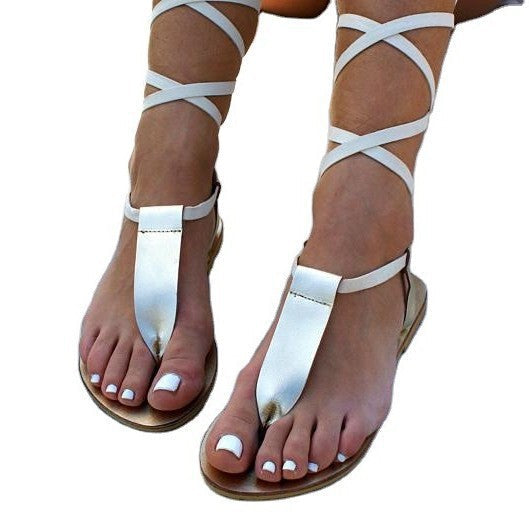 Damen Strand-Sandalen mit dekorativen Riemen und komfortabler Sohle R&B