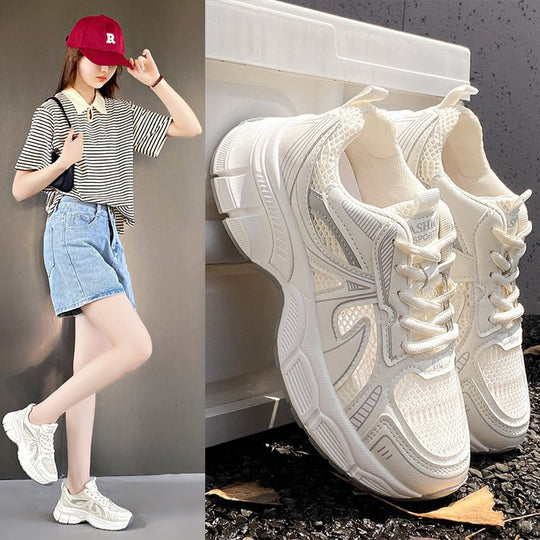 Damen Sport Sneakers mit atmungsaktivem Obermaterial und dämpfender Sohle R&B