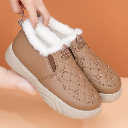 Damen Bequeme und warmgefütterte Slip-On Freizeitschuhe R&B
