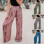 Damen Palazzo-Hose mit dehnbarem Taillenbund und modernem Streifenmuster R&B
