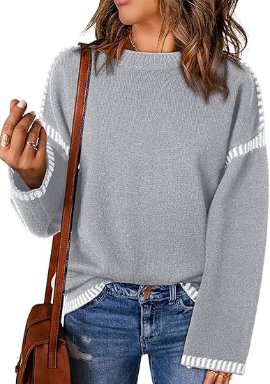 Damen Pullover mit modischen Streifen R&B