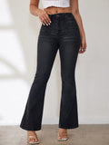 Damen High-Waist Schlagjeans R&B