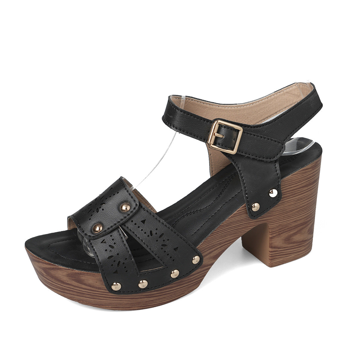 Damen Wedge-Sandaletten mit dekorativem Lochmuster und komfortablem Fußbett R&B