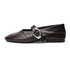 Damen Ballerinas mit verstellbarem Riemen und eleganter Schnalle R&B