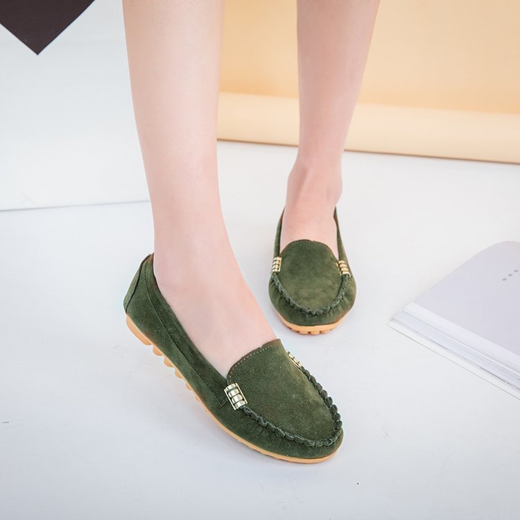 Damen nan bequeme Veloursleder Mokassins mit gepolsterter Innensohle R&B