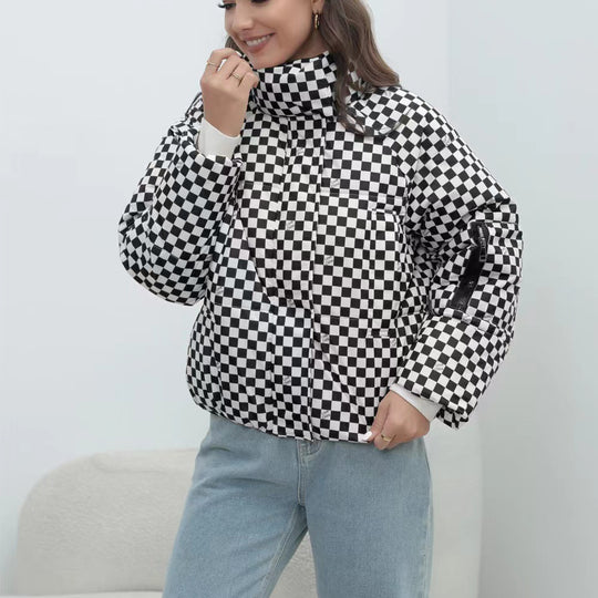 Damen Winddichte Steppjacke mit hochgeschlossenem Kragen R&B
