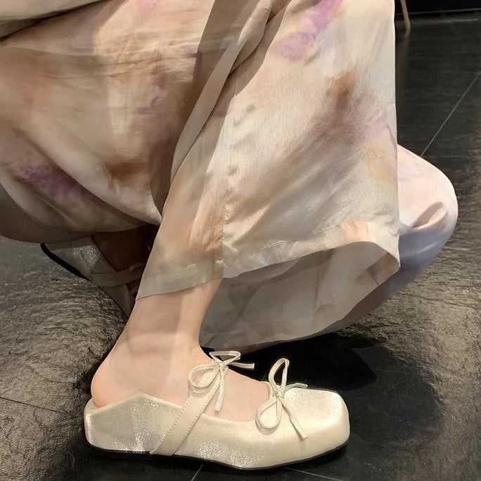 Damen elegante Ballerinas mit Schleifenverzierung und komfortabler Fußbettstruktur R&B