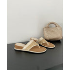 Damen modische Sommerschlappen mit geflochtenem Riemen und ergonomischer Sohle R&B