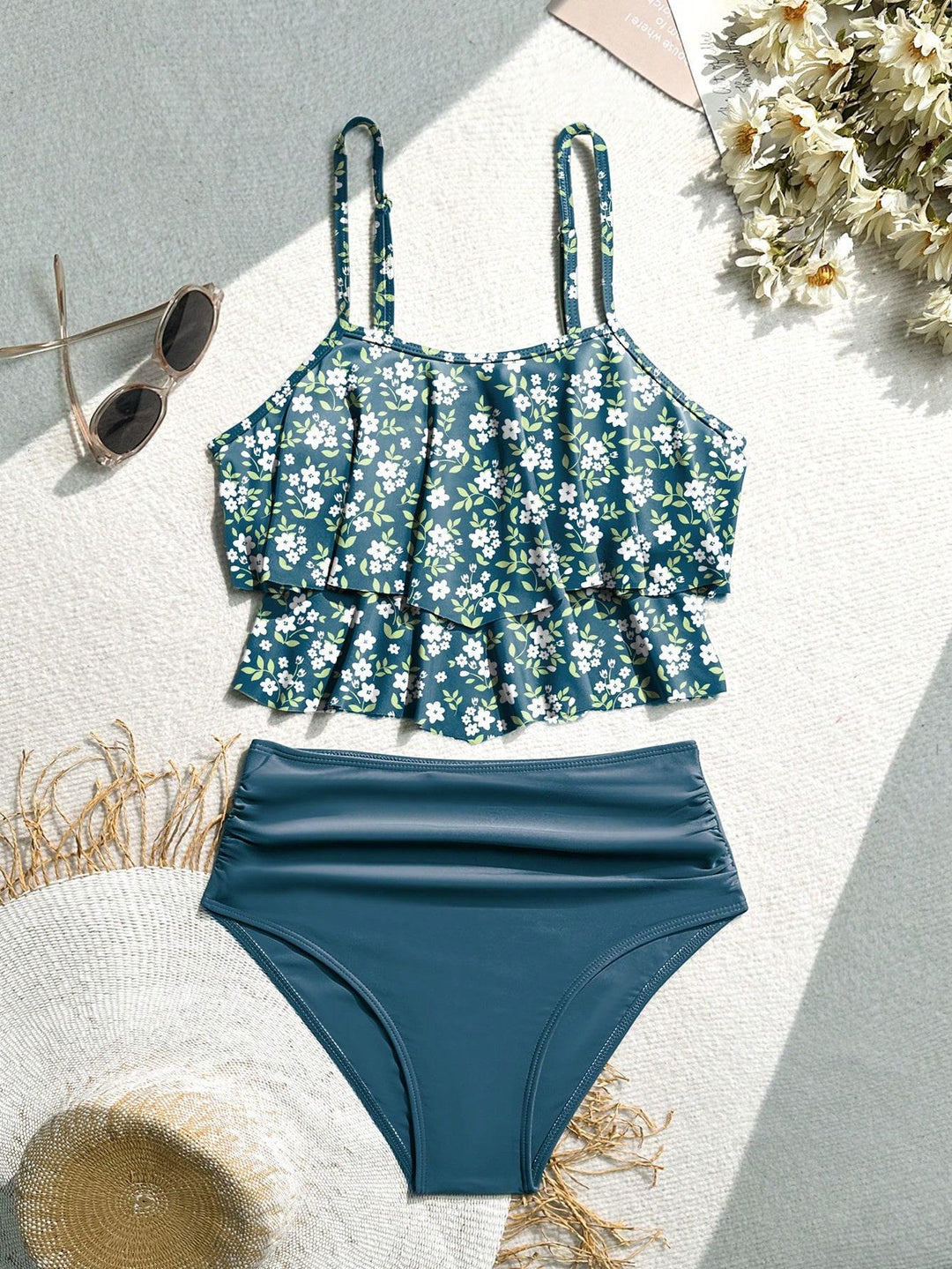 Damen Bikini-Set mit voluminösem Rüschendesign R&B