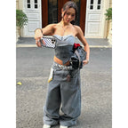 Damen Corsage mit Spitzenkragen und tailliertem Design R&B