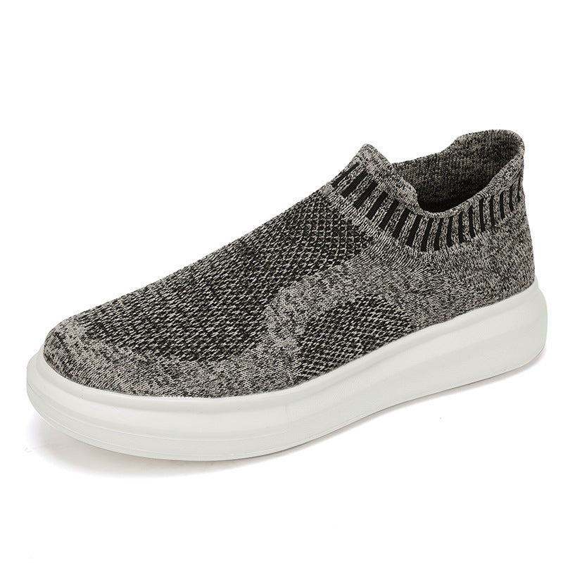 Damen Slip-On Sneakers mit atmungsaktivem Strickmaterial und rutschfester Sohle R&B