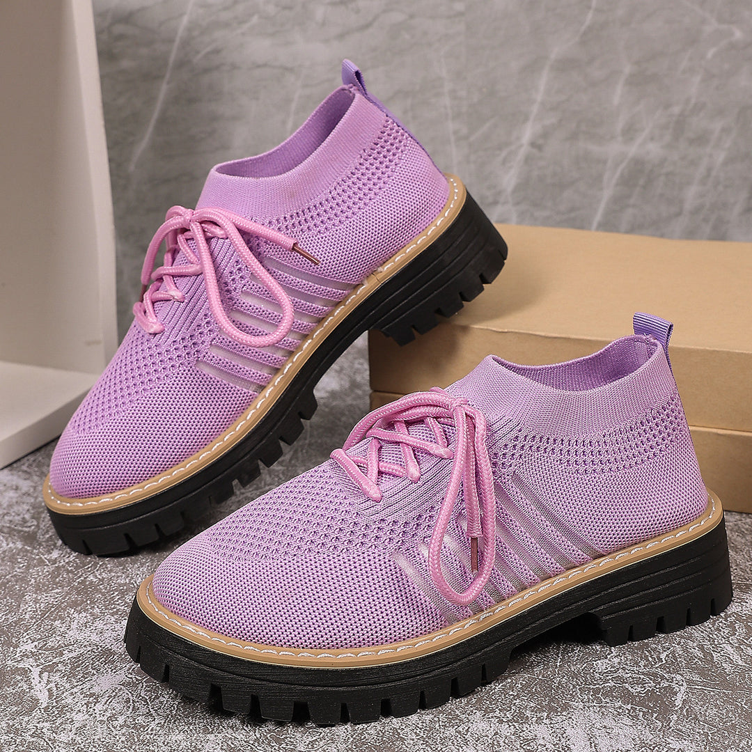 Damen Sportliche Sneakers mit atmungsaktivem Strickoberteil und rutschfester Sohle R&B