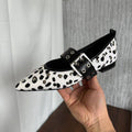Damen modische Ballerinas mit auffälligen Loch- und Schnallendetails R&B