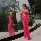 Damen Elegantes Wickelkleid mit transparenten Stoffdetails und raffiniertem Schnitt R&B