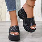 Damen Komfortable Wedge-Pantoletten mit modischem Riemendesign R&B