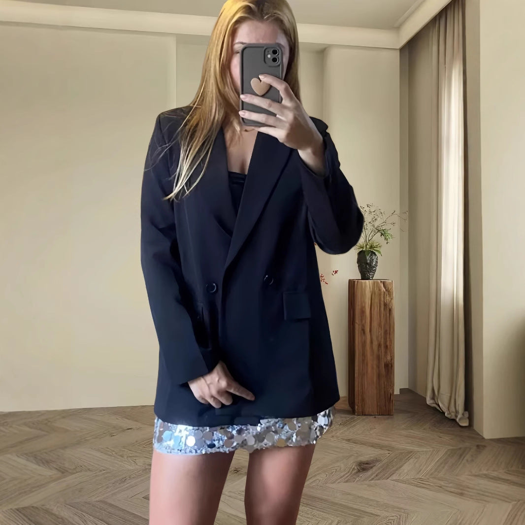 Damen Modischer Oversized Blazer R&B