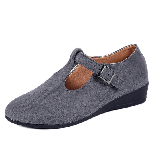 Damen Wedge-Pantoletten mit eleganter Schnallen-Applikation R&B
