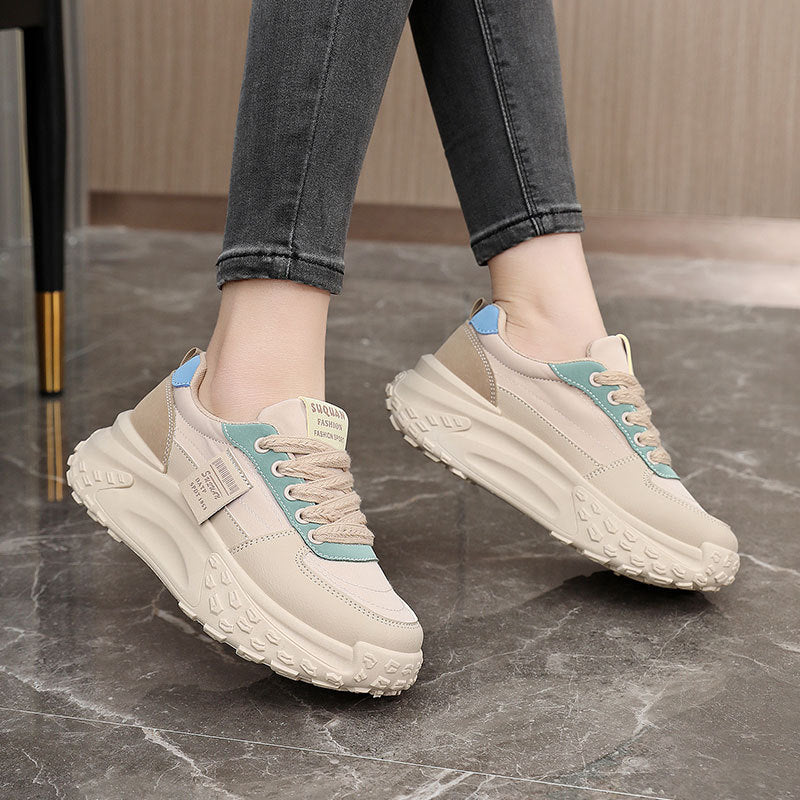 Damen modische Chunky Sneakers mit dämpfendem Sohlenprofil R&B