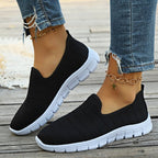 Damen Slip-On Sneakers mit atmungsaktiver Oberflächenstruktur und rutschfester Sohle R&B