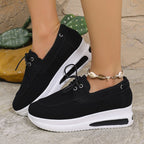 Damen modische Sneaker mit bequemem Plateau und verstärkter Sohle R&B
