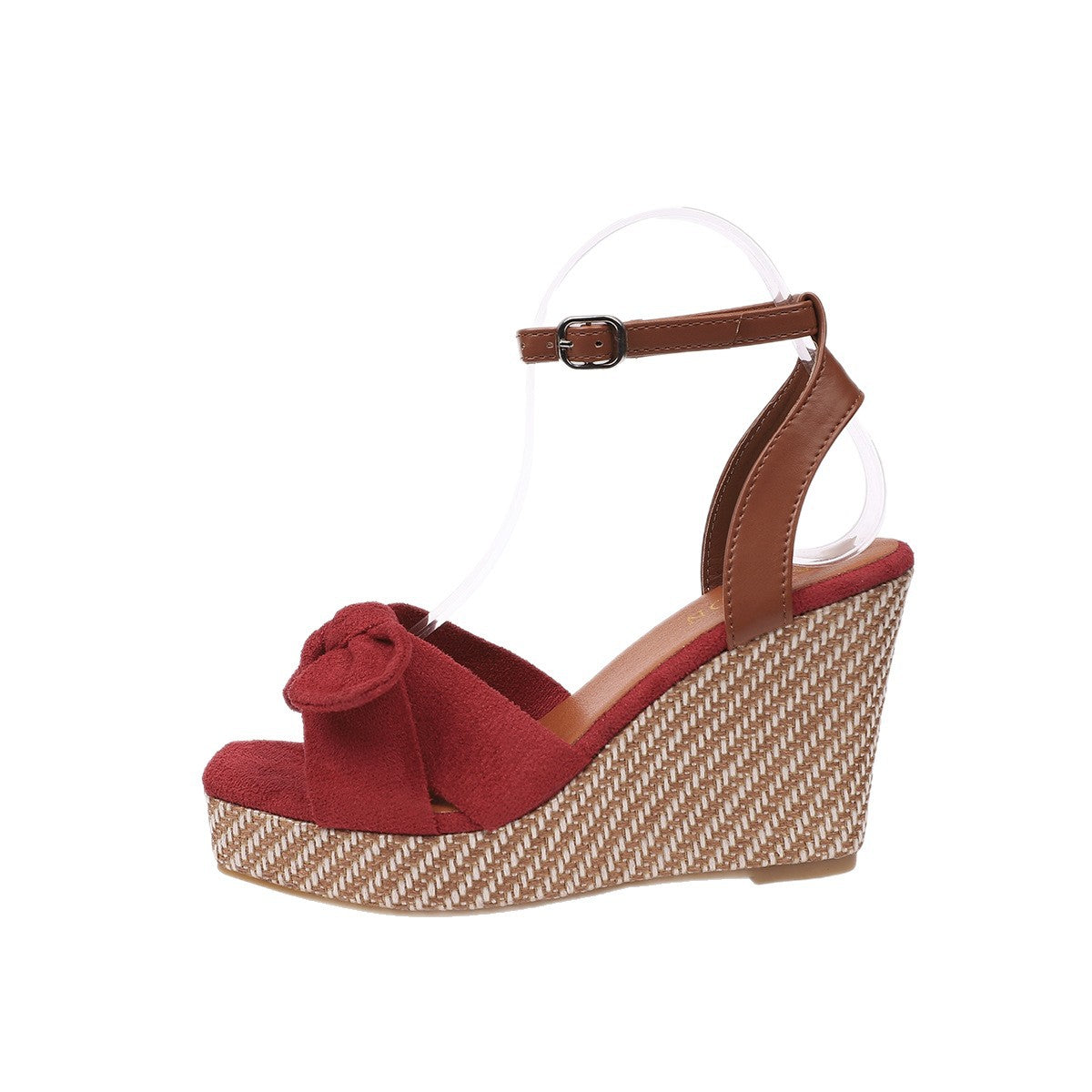 Damen Wedge-Sandaletten mit dekorativem Schleifen-Design und komfortablem Fußbett R&B