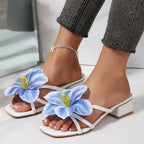 Damen Sandalen mit dekorativem Blumendetail R&B