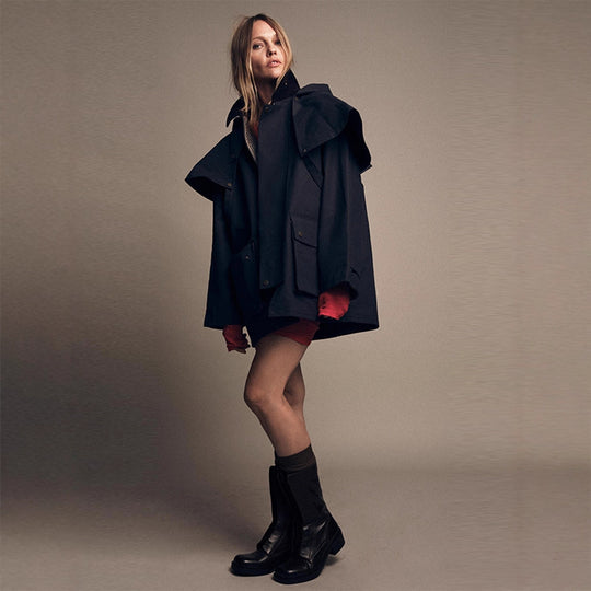 Damen wasserabweisende Outdoor-Jacke mit innovativem Kapuzen-Design R&B